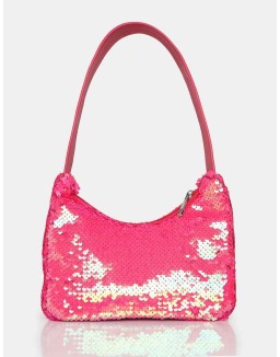 The Zane Pink Sequin Shoulder Bag