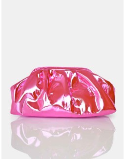 The Project Pink Iridescent Metallic Clutch Bag