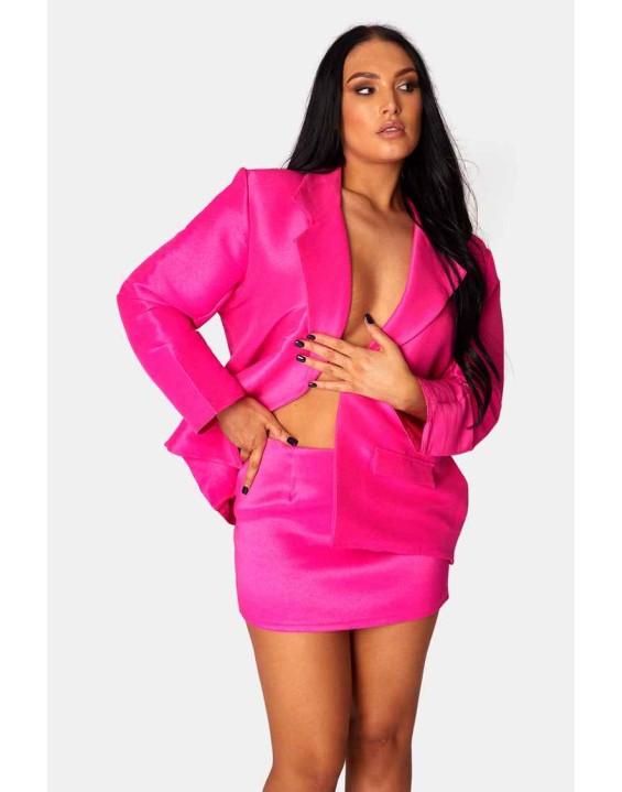 Tailored Micro Mini Skirt Pink