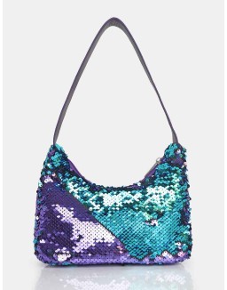 The Zane Purple Sequin Shoulder Bag