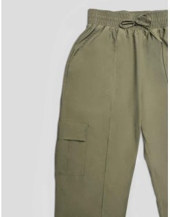 SPLIT HEM CARGO TROUSERS KHAKI