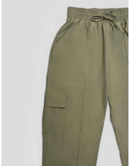 SPLIT HEM CARGO TROUSERS KHAKI