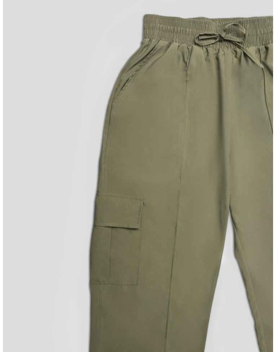 SPLIT HEM CARGO TROUSERS KHAKI