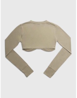 LONG SLEEVE UNDERBUST CROP TOP ELM