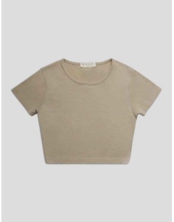 FITTED T-SHIRT STONE