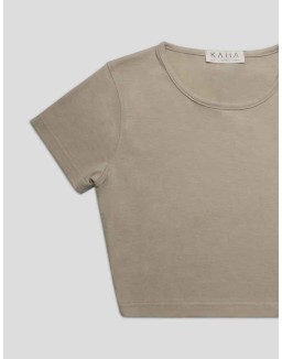 FITTED T-SHIRT STONE