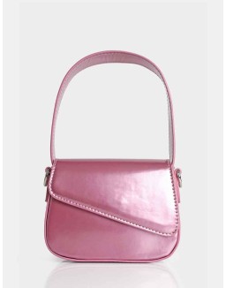 The Jolee Metallic Pink Mini Grab Handle Bag