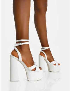 Leo Edition White Patent Platform High Heels