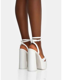 Leo Edition White Patent Platform High Heels