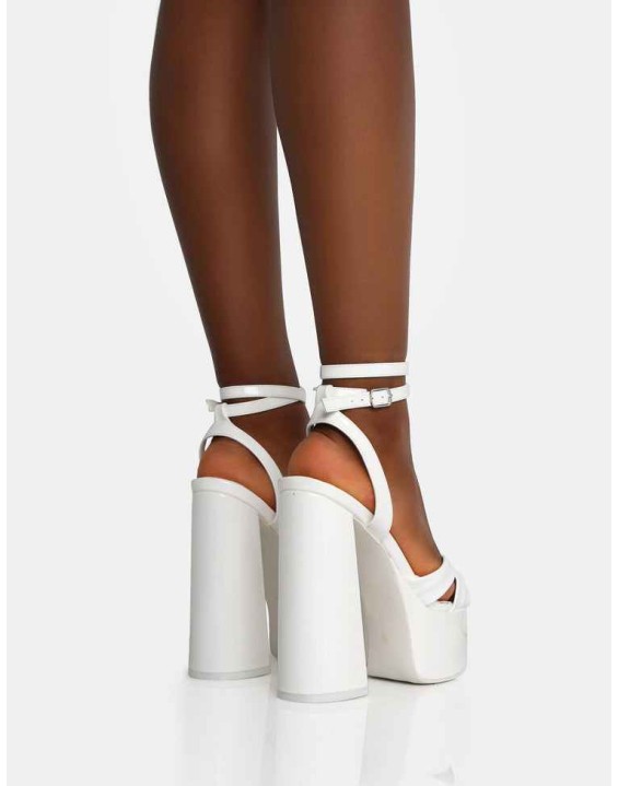 Leo Edition White Patent Platform High Heels