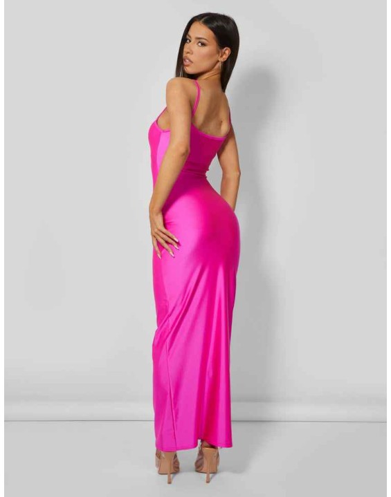 Second Skin Cami Maxi Dress Hot Pink