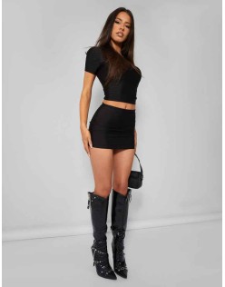 Second Skin Mini Skirt Black
