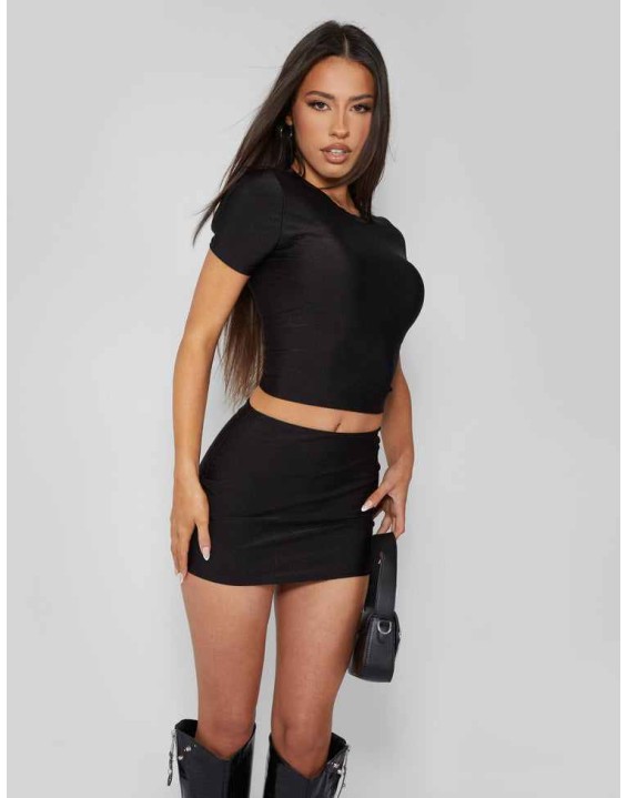 Second Skin Mini Skirt Black
