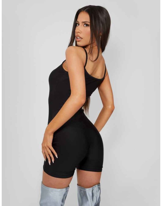 Second Skin Cami Unitard Playsuit Black