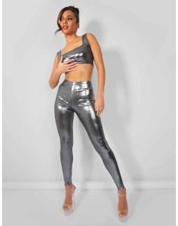 Metallic Legging Silver