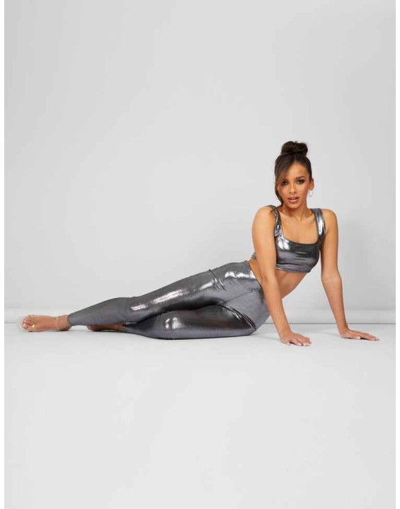Metallic Legging Silver