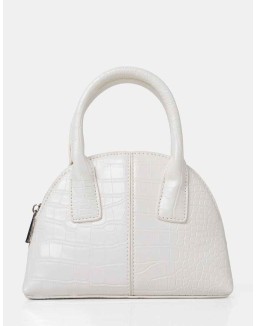 The Nova White Croc Grab Bag