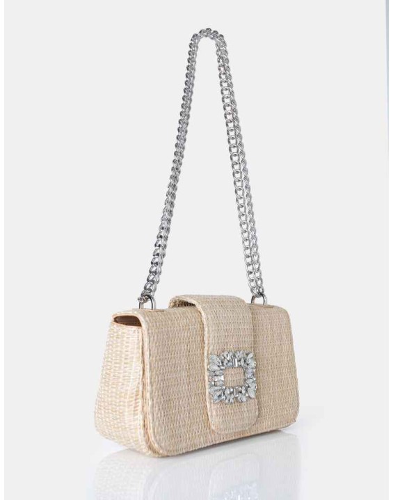 The Darcy Natural Raffia Shoulder Bag