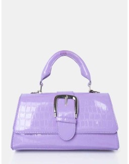 The Lisbon Lilac Croc Buckle Cross Body Bag