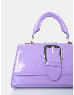 The Lisbon Lilac Croc Buckle Cross Body Bag