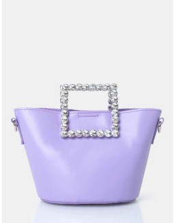 The Glam Lilac Pu Mini Bucket Grab Bag