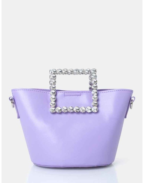 The Glam Lilac Pu Mini Bucket Grab Bag