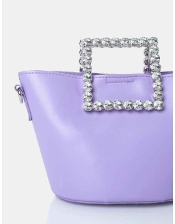 The Glam Lilac Pu Mini Bucket Grab Bag