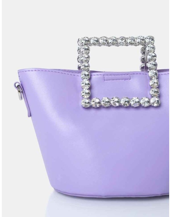 The Glam Lilac Pu Mini Bucket Grab Bag