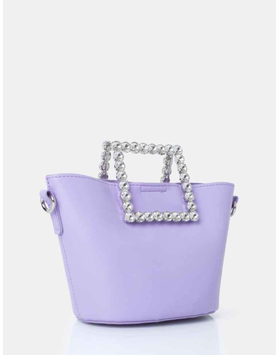 The Glam Lilac Pu Mini Bucket Grab Bag